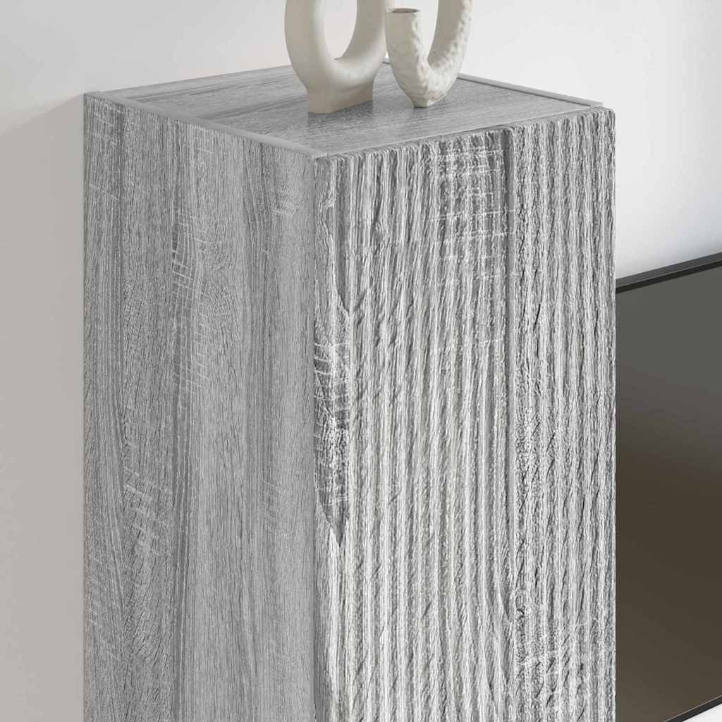 vidaXL Meuble TV mural Gris Sonoma 30 x 31 x 100 cm Bois d'ingénierie - Image 4