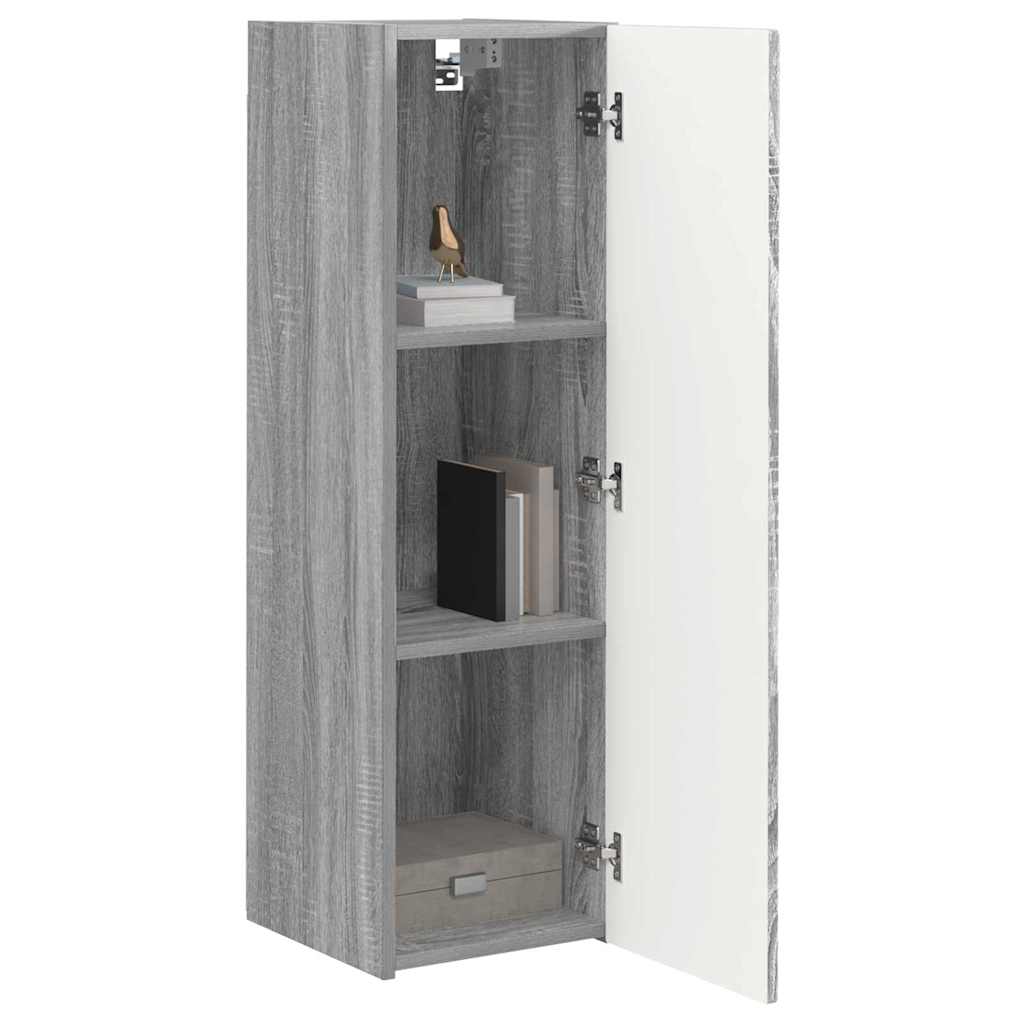 vidaXL Meuble TV mural Gris Sonoma 30 x 31 x 100 cm Bois d'ingénierie - Image 3