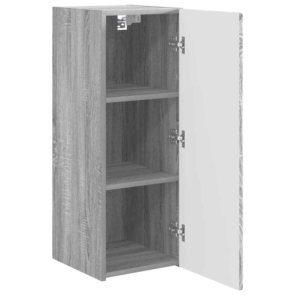 vidaXL Meuble TV mural Gris Sonoma 30 x 31 x 80 cm Bois d'ingénierie - Image 5