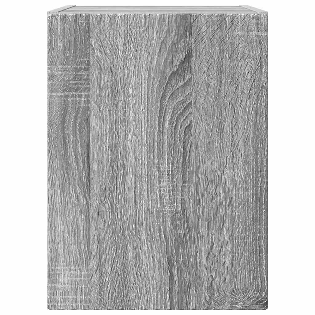 vidaXL Meuble TV mural Gris Sonoma 30 x 31 x 40 cm Bois d'ingénierie - Image 6