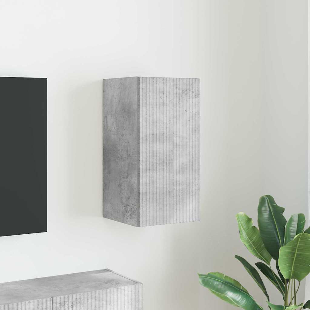 vidaXL Meuble TV mural Béton 30 x 31 x 60 cm Bois d'ingénierie