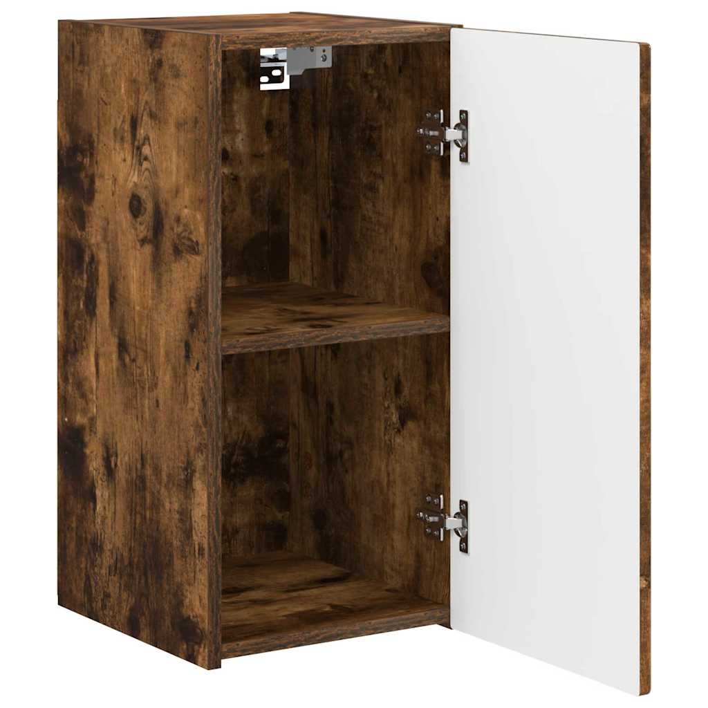vidaXL Meuble TV mural Chêne fumé 30 x 31 x 60 cm Bois d'ingénierie - Image 5