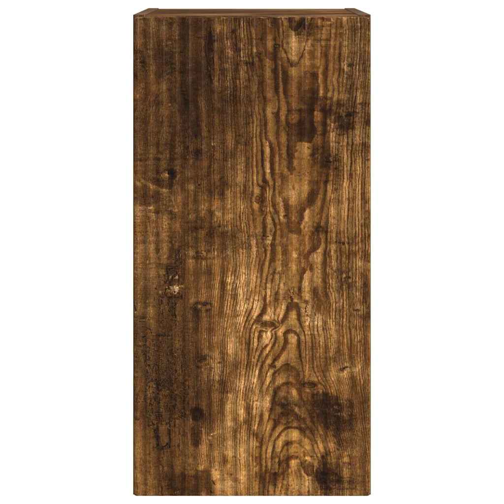 vidaXL Meuble TV mural Chêne fumé 30 x 31 x 60 cm Bois d'ingénierie - Image 6