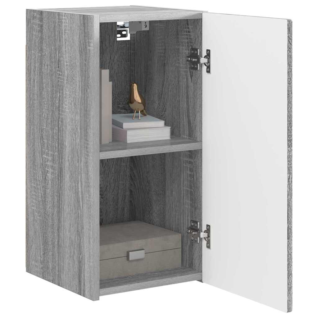 vidaXL Meuble TV mural Gris Sonoma 30 x 31 x 60 cm Bois d'ingénierie - Image 3