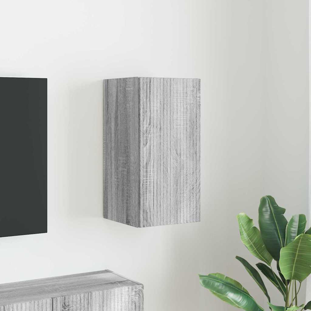 vidaXL Mueble de TV Montado en la Pared Gris Sonoma 30 x 31 x 60 cm