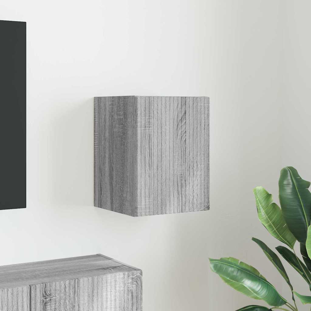 vidaXL Mueble de TV Montado en la Pared Gris Sonoma 30 x 31 x 40 cm