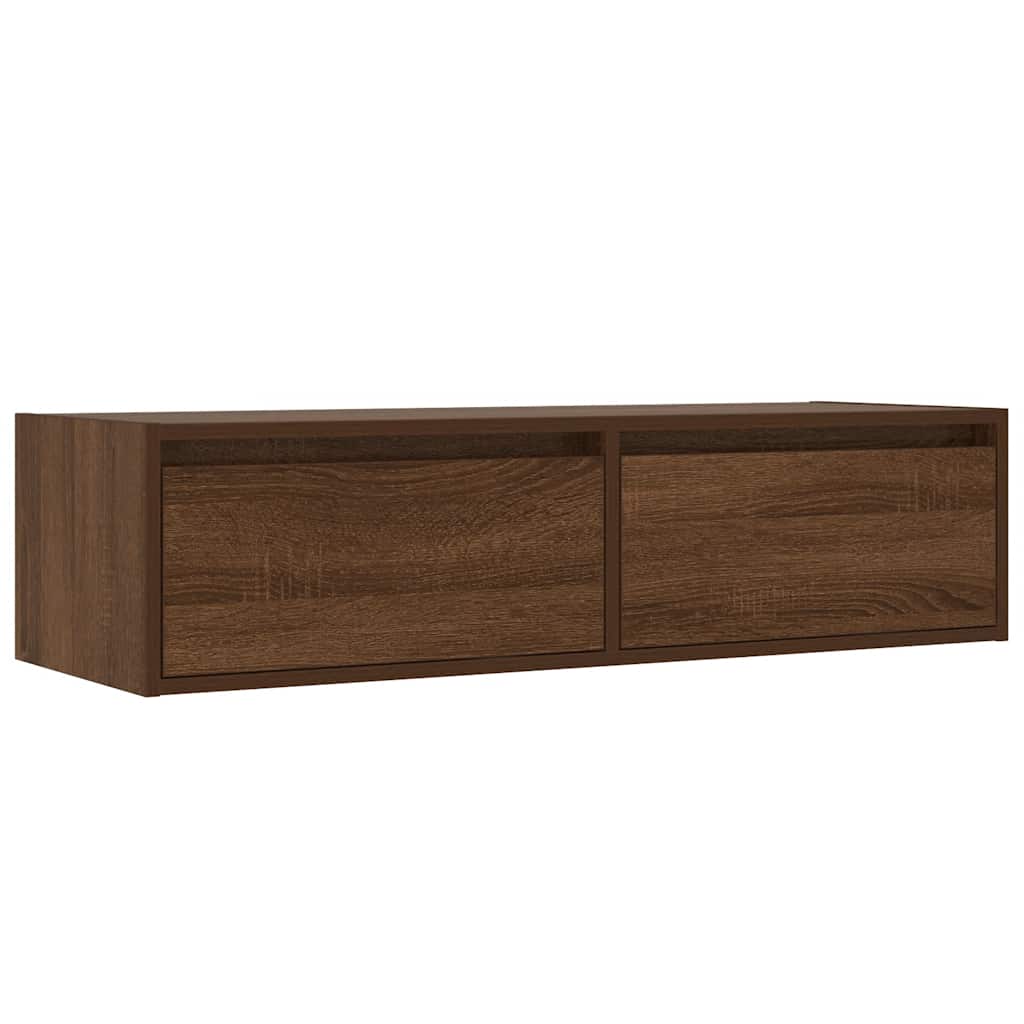 vidaXL Mueble de TV con luces LED roble marrón 100X35,5x25 cm - Image 6