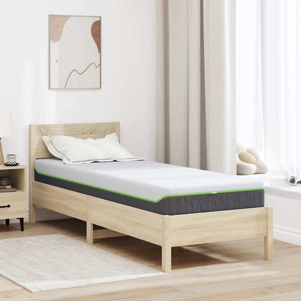 vidaXL Colchón y gris 70 x 200 cm Resorte pocket