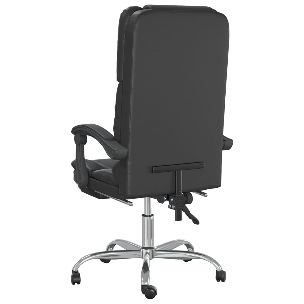 vidaXL Fauteuil de massage inclinable de bureau Noir Similicuir - Image 5