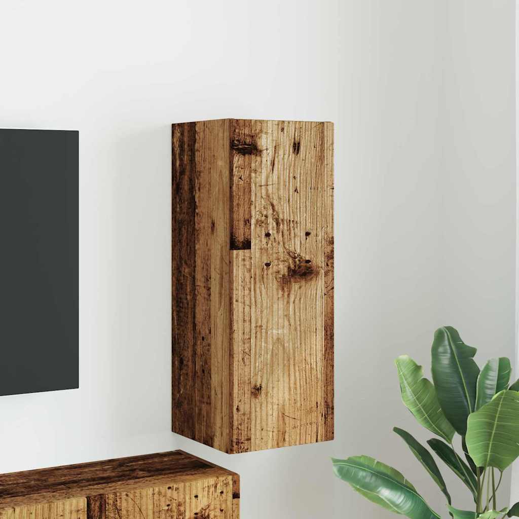 vidaXL Mueble de TV Montado en la Pared Madera Vieja 30 x 31 x 80 cm
