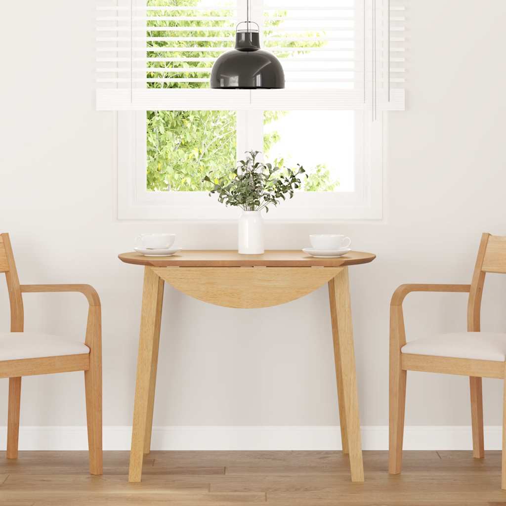 vidaXL Mesa de comedor natural madera maciza roble caucho