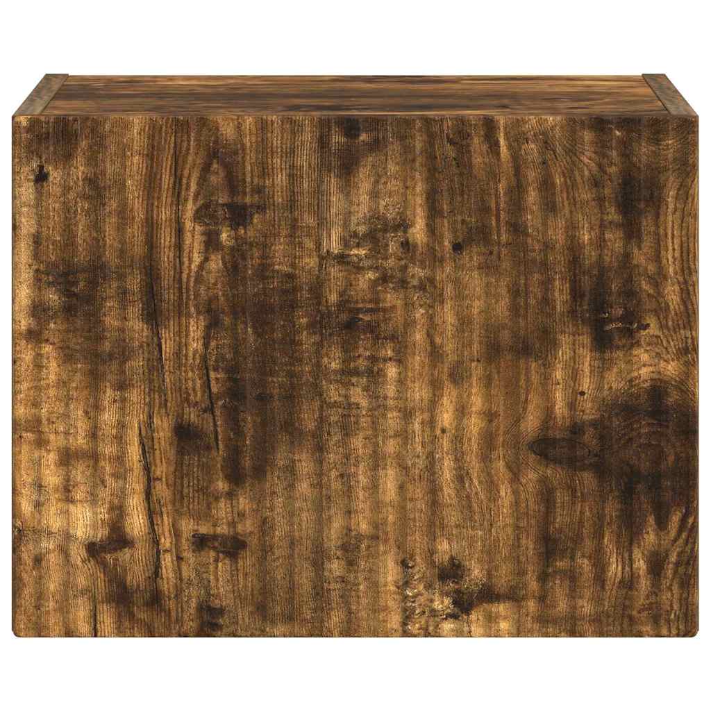 vidaXL Meuble TV mural Chêne fumé 60 x 31 x 29.5 cm Bois d'ingénierie - Image 6