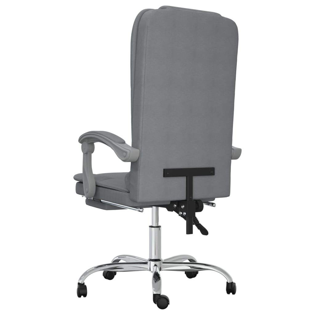 vidaXL Bürostuhl mit Massagefunktion Hellgrau Stoff - Image 5