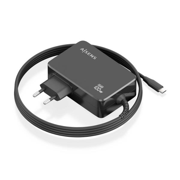 Caricabatterie Portatile Aisens ASCH-1PD100WL50-BK Nero 100 W