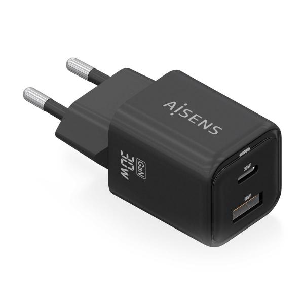 Caricabatterie da Parete Aisens ASCH-30W2P021-BK Nero 33 W