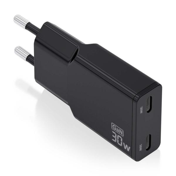 Caricabatterie da Parete Aisens ASCH-30W2P049-BK Nero 30 W