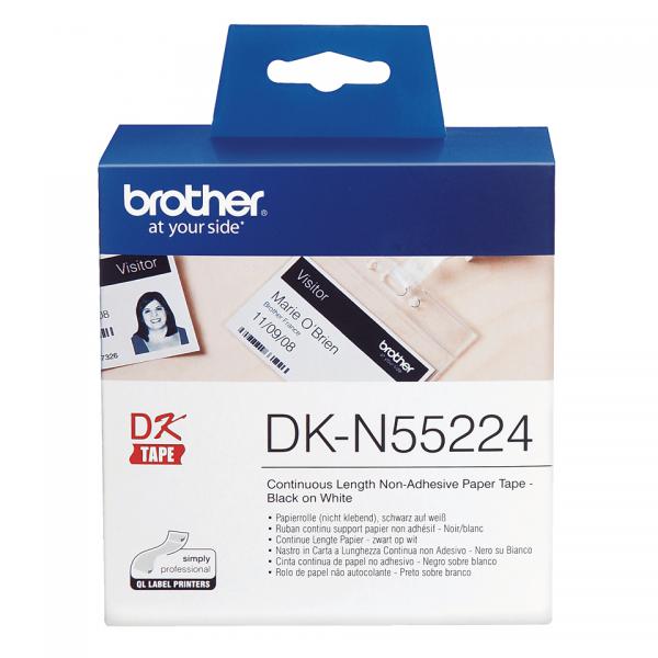 Etichette per Stampante Brother DKN55224 Bianco Nero/Bianco