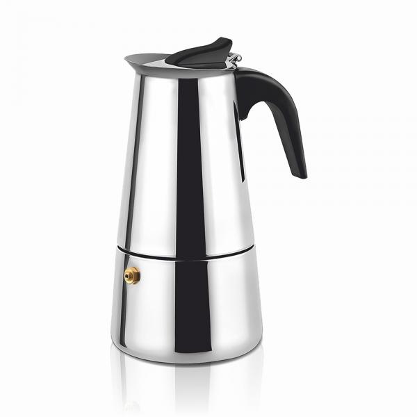 Caffettiera Italiana Haeger Localization-B07L12L85N Nero Acciaio inossidabile 6 Tazze