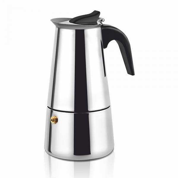 Caffettiera Italiana Haeger CP-10S.002A Acciaio inossidabile 18/10 Argentato