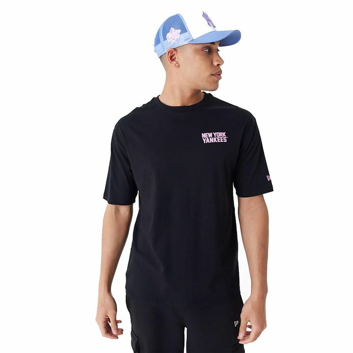 Maglia Sportiva a Maniche Corte New Era  WORDMARK OS TEE NEYYAN 60435524  Nero (M)