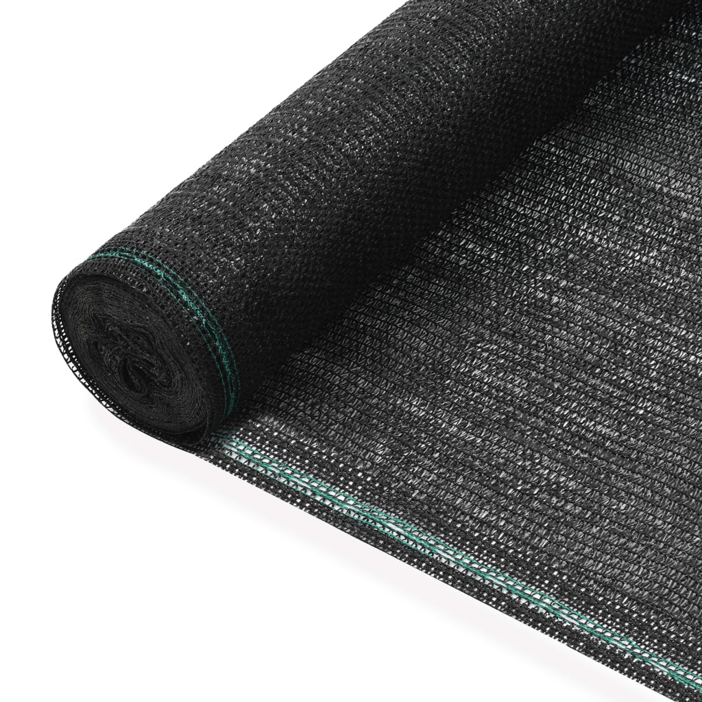 vidaXL Toldo para pista de tenis HDPE 1,4x25 m negro