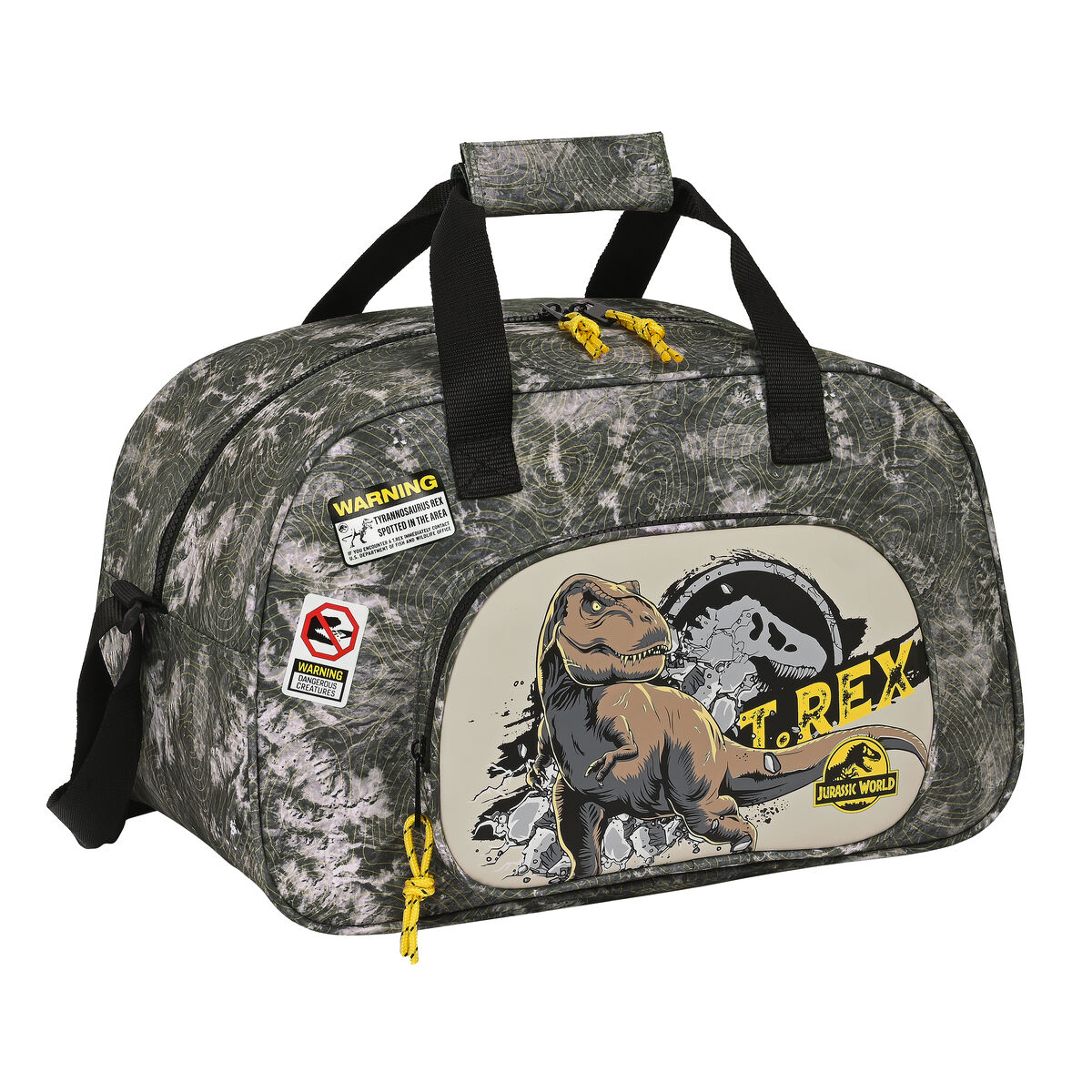 Borsa da Palestra Jurassic World Warning Grigio 40 x 24 x 23 cm