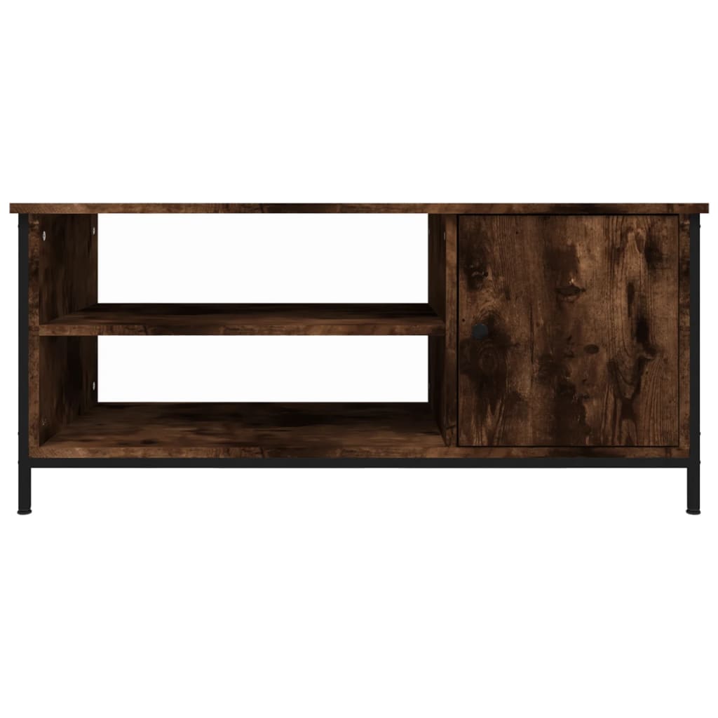 vidaXL Mueble de TV madera contrachapada roble ahumado 100x40x45 cm - Image 5