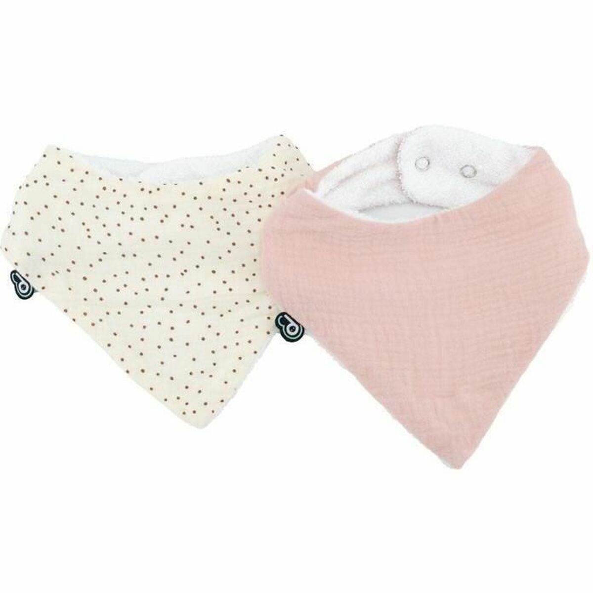 Bavaglino Domiva Rosa chiaro Cotone 2 Pezzi (2 Unità)