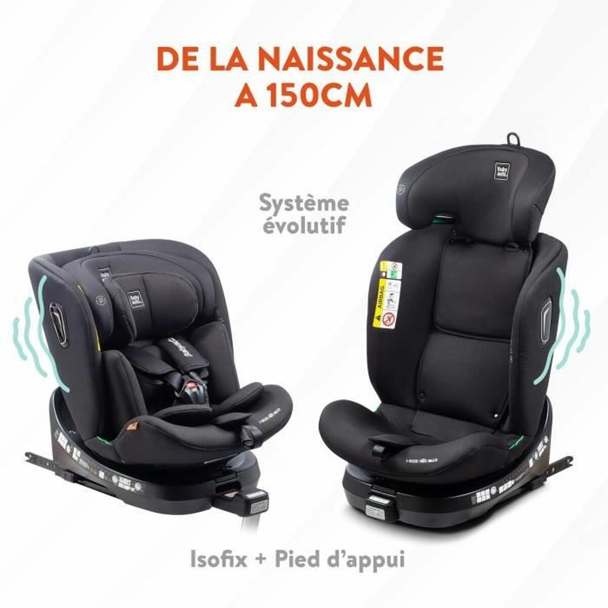 Seggiolino Auto Babyauto Antracite 0 (de 0 a 10 kilos) I (9 - 18 kg) II (15-25 kg) III (22 - 36 kg) Per bambini ECE R129 - Image 3