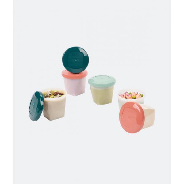 Set di scatole porta pranzo Babymoov A004318 Bianco Multicolore 250 ml (6 Unità)