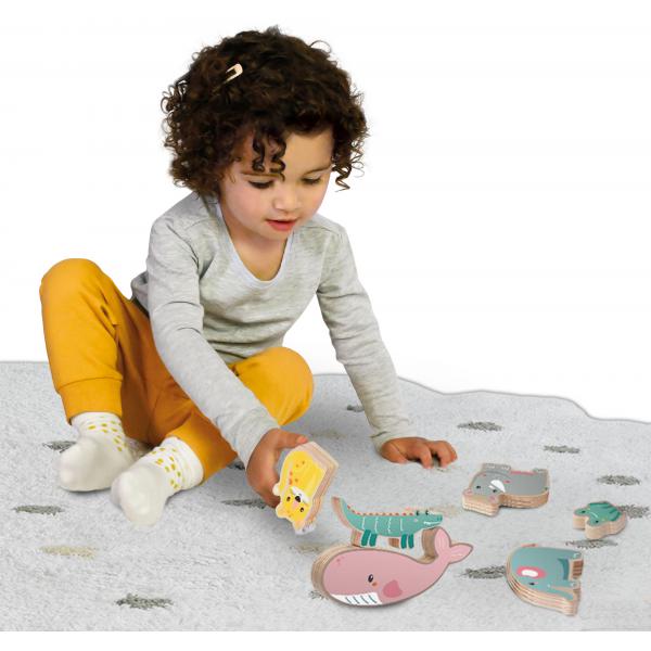 Playset SES Creative Wooden animals to balance and stack - Image 3