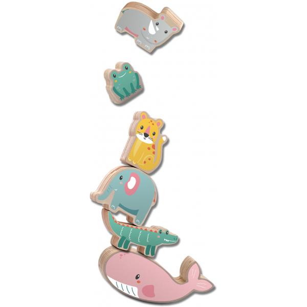 Playset SES Creative Wooden animals to balance and stack - Image 4