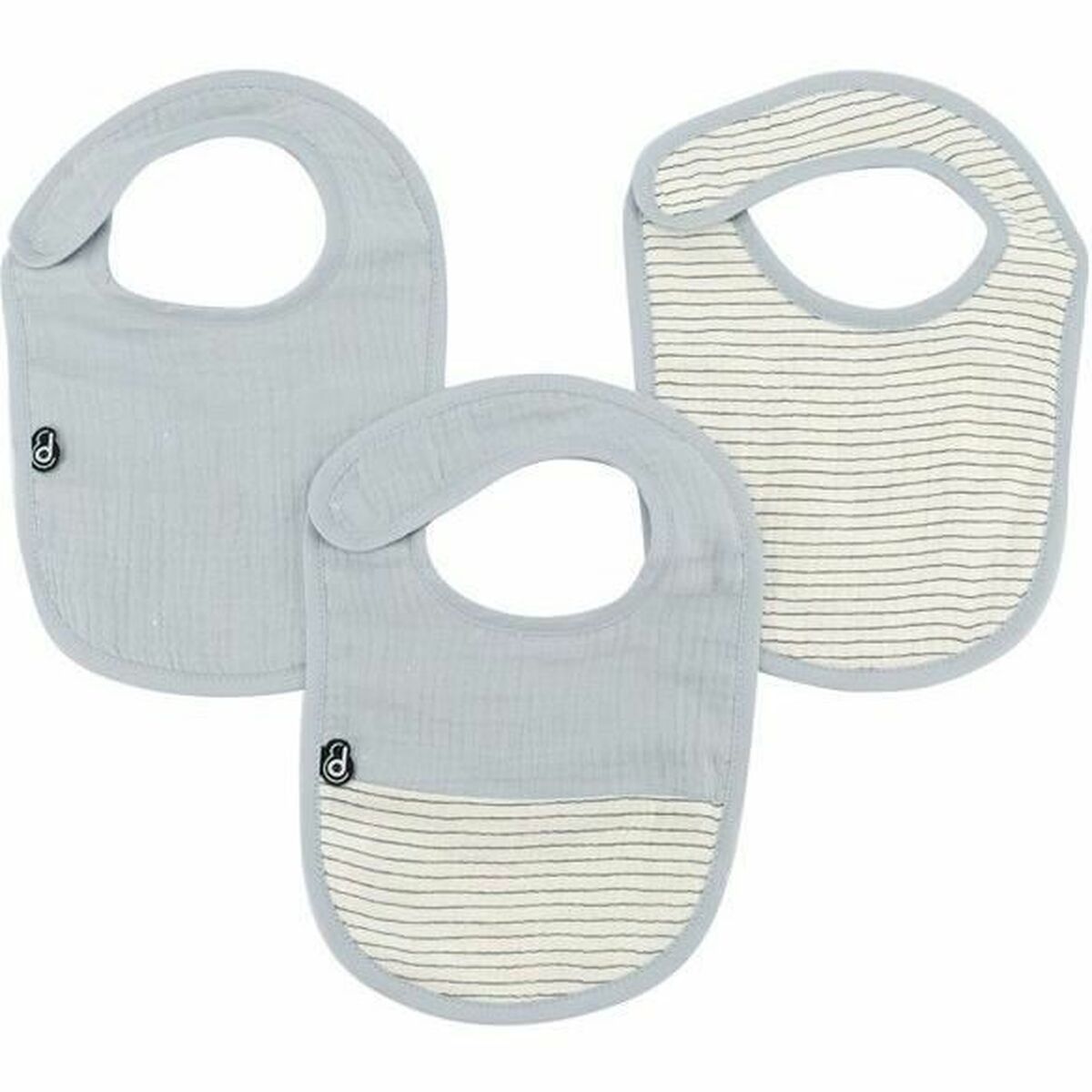 Bavaglino Domiva Azzurro Cotone 3 Pezzi (3 Unità)