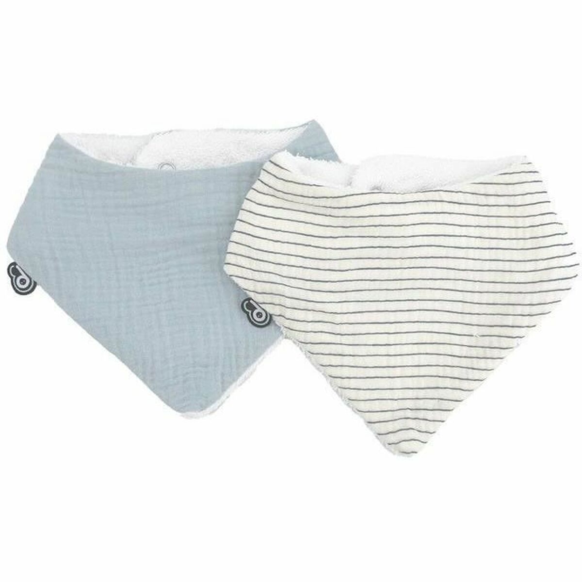 Bavaglino Domiva Azzurro Cotone 2 Pezzi (2 Unità)