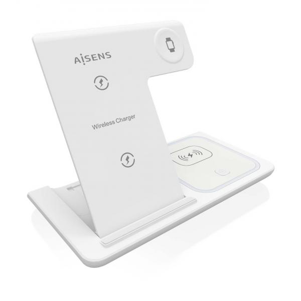 Caricabatterie Senza Fili Aisens ASCH-15W3WC044-W Bianco 15 W 3 in 1