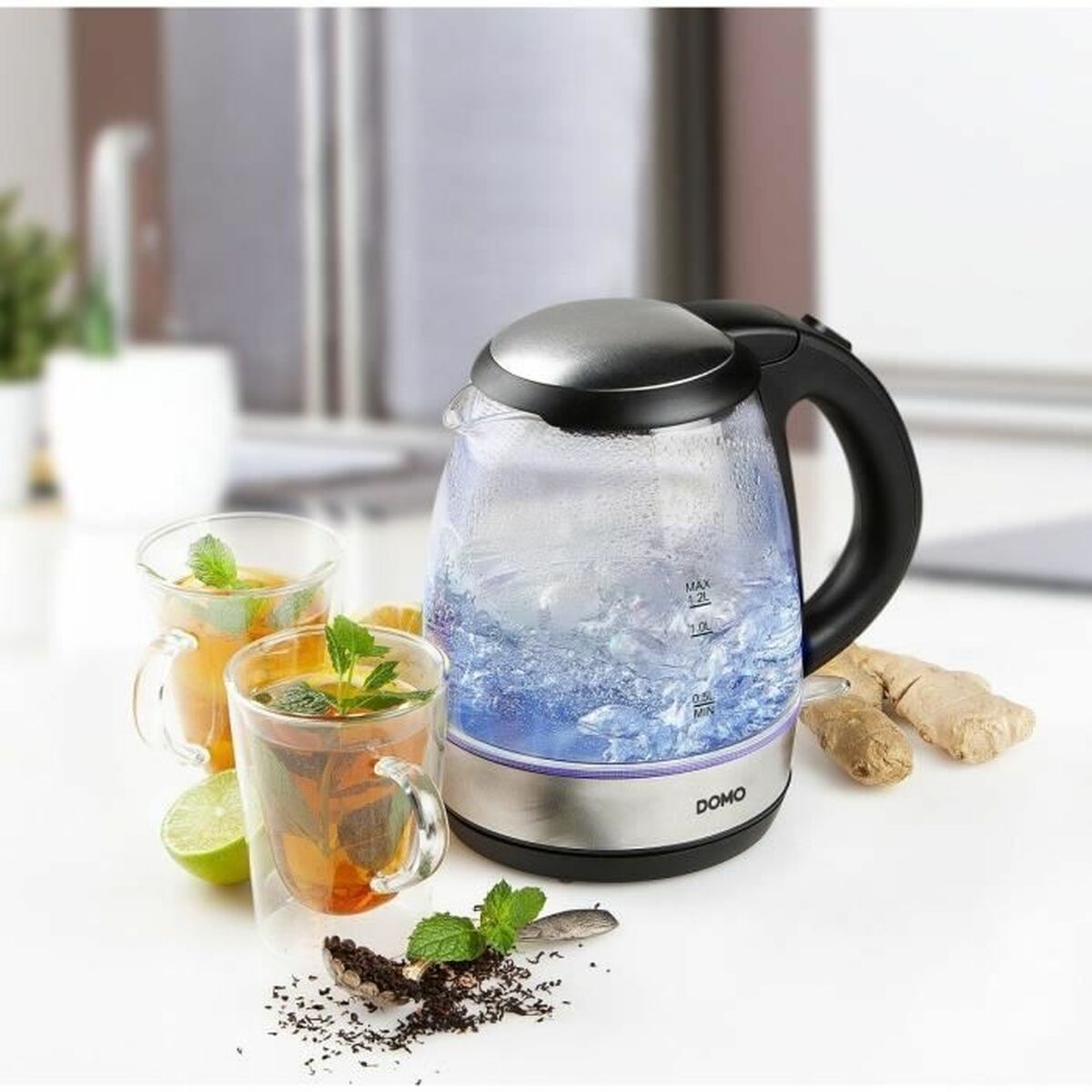 Bollitore DOMO DO9218WK Argentato Acciaio inossidabile Cristallo 2200 W 1,2 L - Image 4