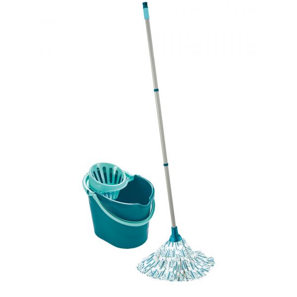 Set di secchi e mop Leifheit Classic Mop 56792 Viscosa Plastica 12 L