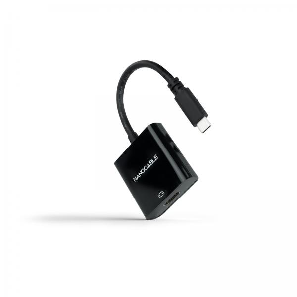 Adattatore USB-C con HDMI NANOCABLE 10.16.4102-BK Nero 4K Ultra HD (1 Unità)