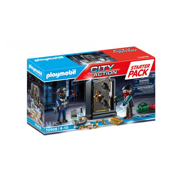 Playset Playmobil City Action Starter Pack Safe 70908