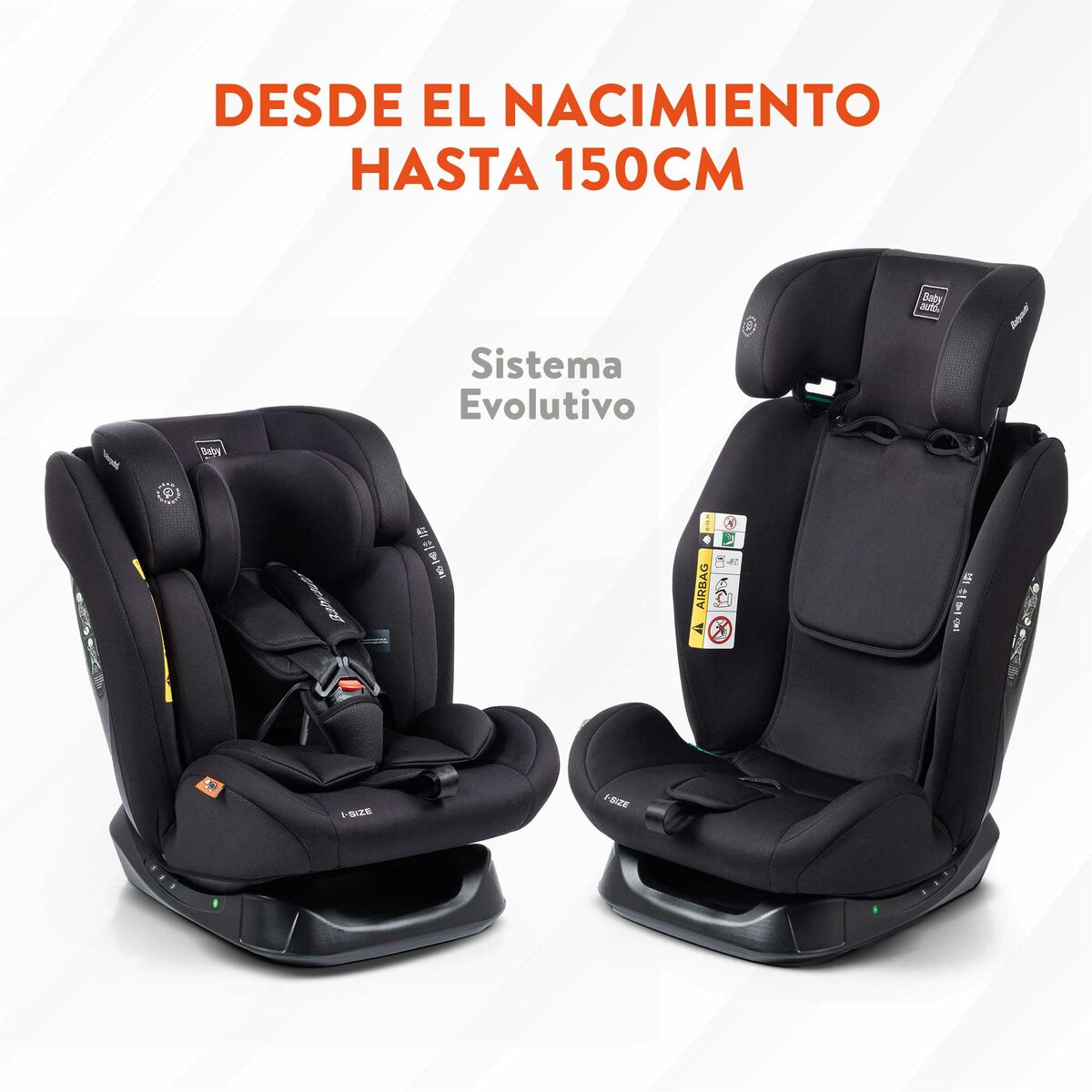 Seggiolino Auto Babyauto LOLO IBELT Nero 0 (de 0 a 10 kilos) I (9 - 18 kg) II (15-25 kg) III (22 - 36 kg) Per bambini ECE R129/0 - Image 3