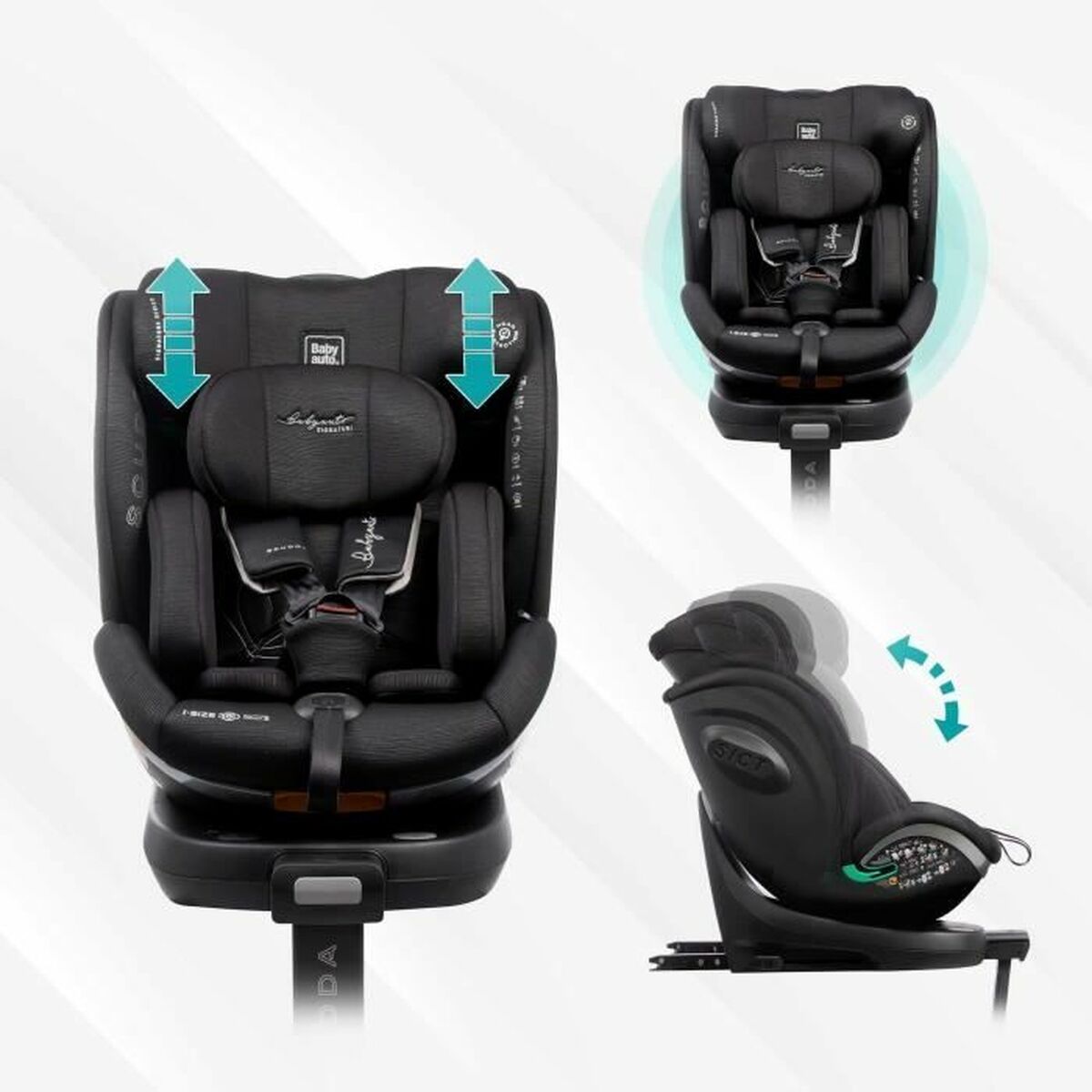 Seggiolino Auto Babyauto SCUDDA GREY DOBBY Grigio 0 (de 0 a 10 kilos) 0+ (de 0 a 13 kilos) I (9 - 18 kg) II (15-25 kg) III (22 - - Image 5