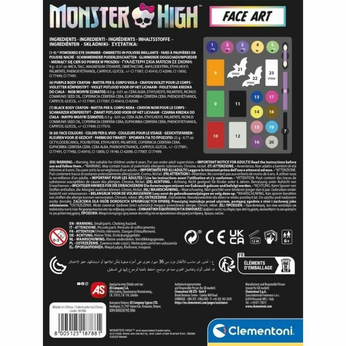 Set di Trucchi per Bambini Clementoni Monster High Fashion Designer Multicolore - Image 6