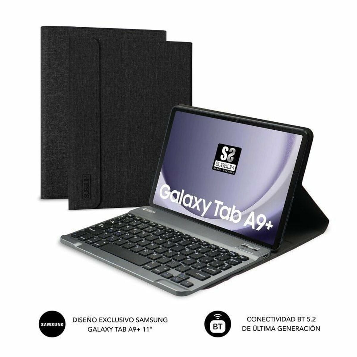 Custodia per Tablet Subblim SUBKT3-BTS060 Nero Qwerty in Spagnolo QWERTY