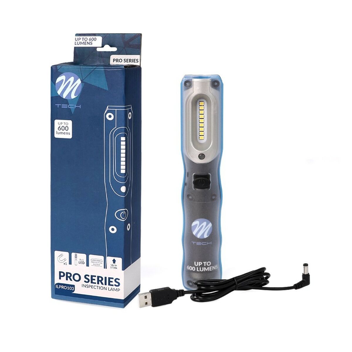 Luce da lavoro M-Tech ILPRO103 600 lm Grigio IP54