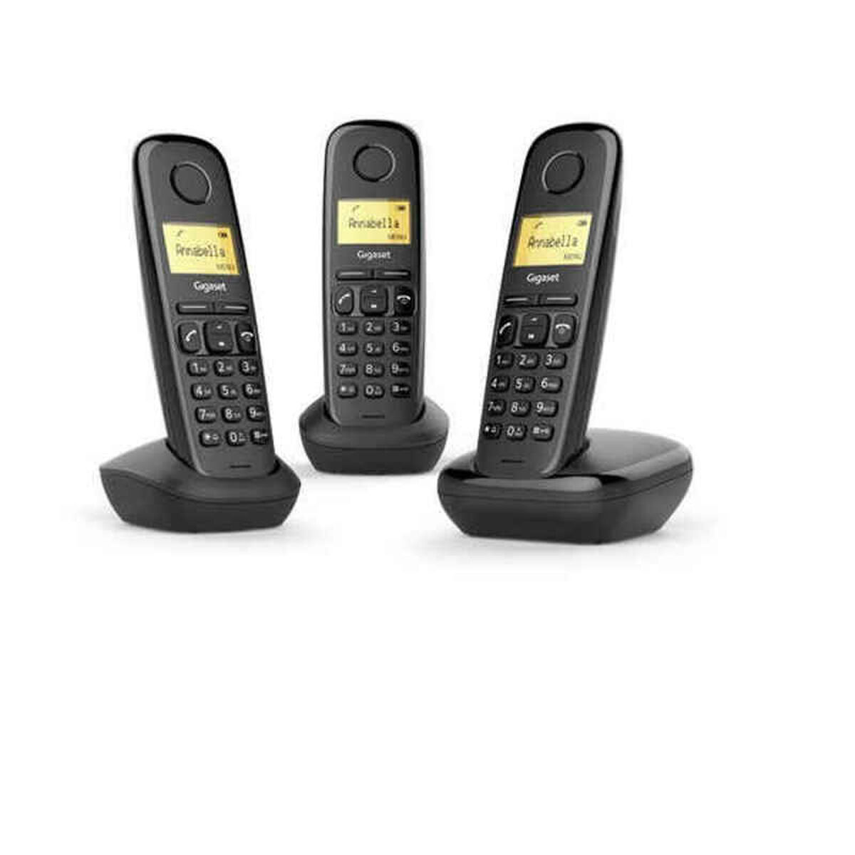 Telefono Senza Fili Gigaset A170 TRIO 1,5" Nero Ambra (3 UDS)