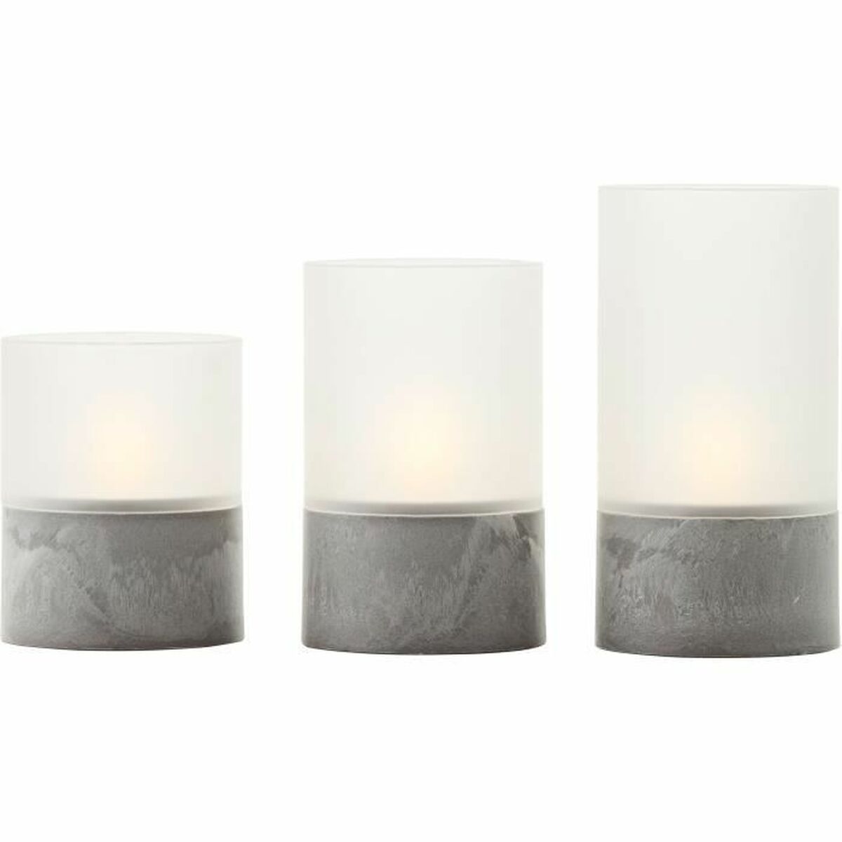 Candela LED Brilliant Grigio Plastica