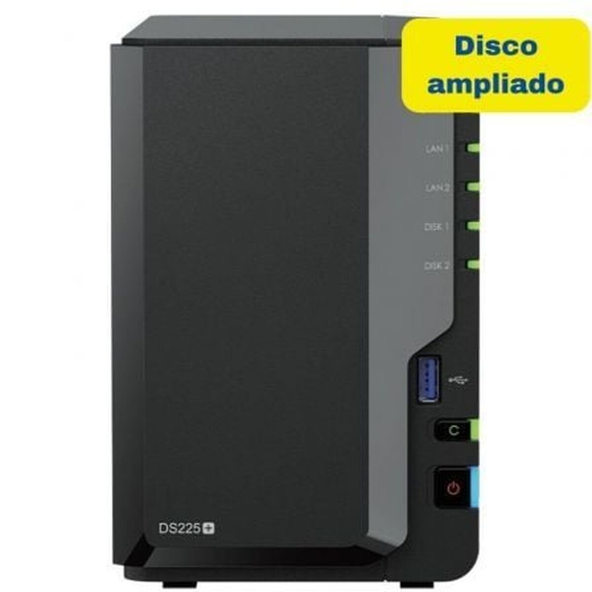 Memorizzazione in Rete NAS Synology DS225+ 8TB Nero Realtek RTD1296