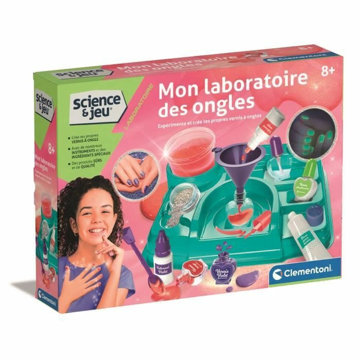 Set dei Manicure Clementoni My Nail Laboratory Multicolore