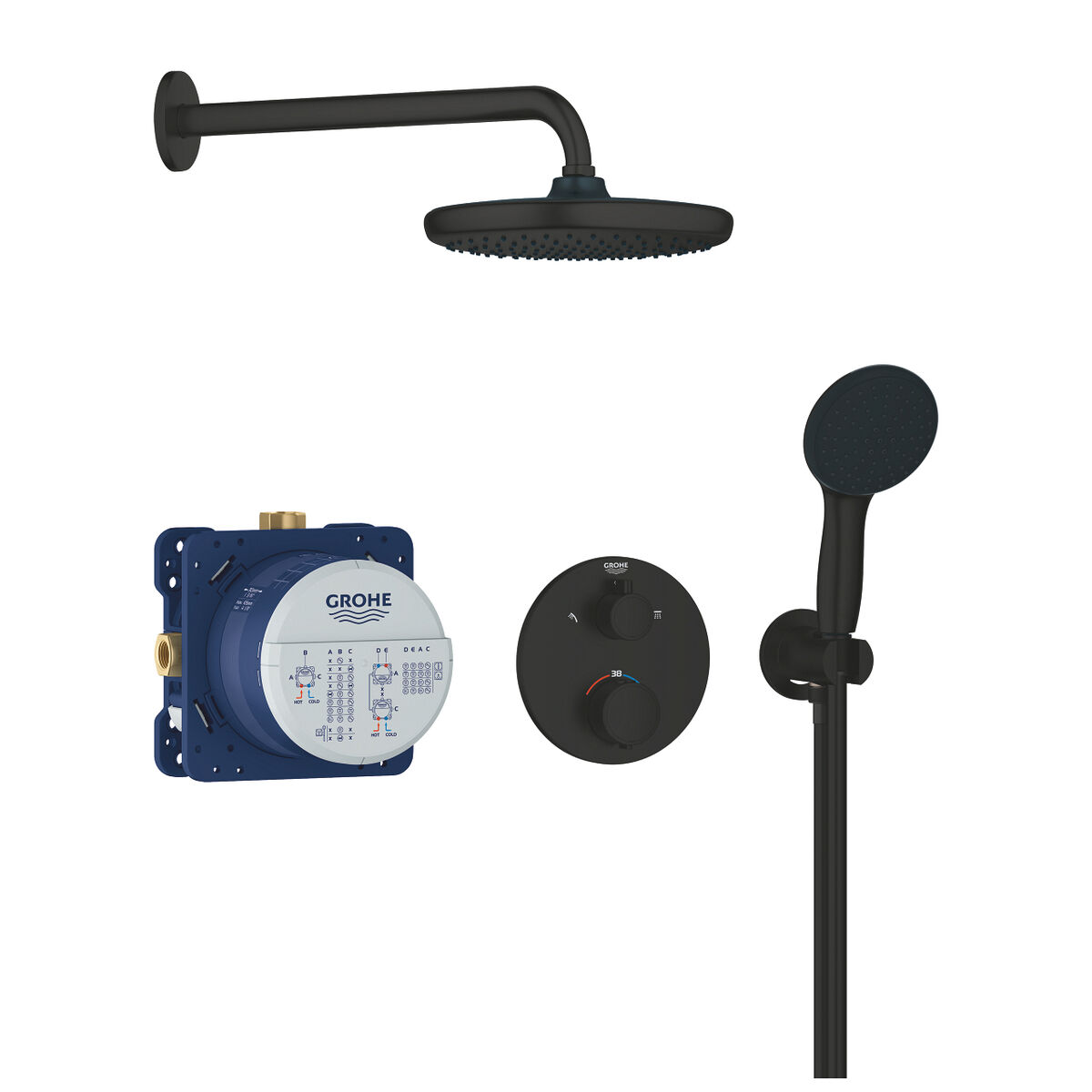 Colonna doccia Grohe Nero 25 cm