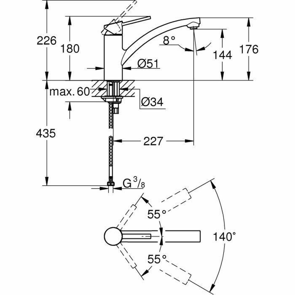 Rubinetto Monocomando Grohe 30358000 - Image 6